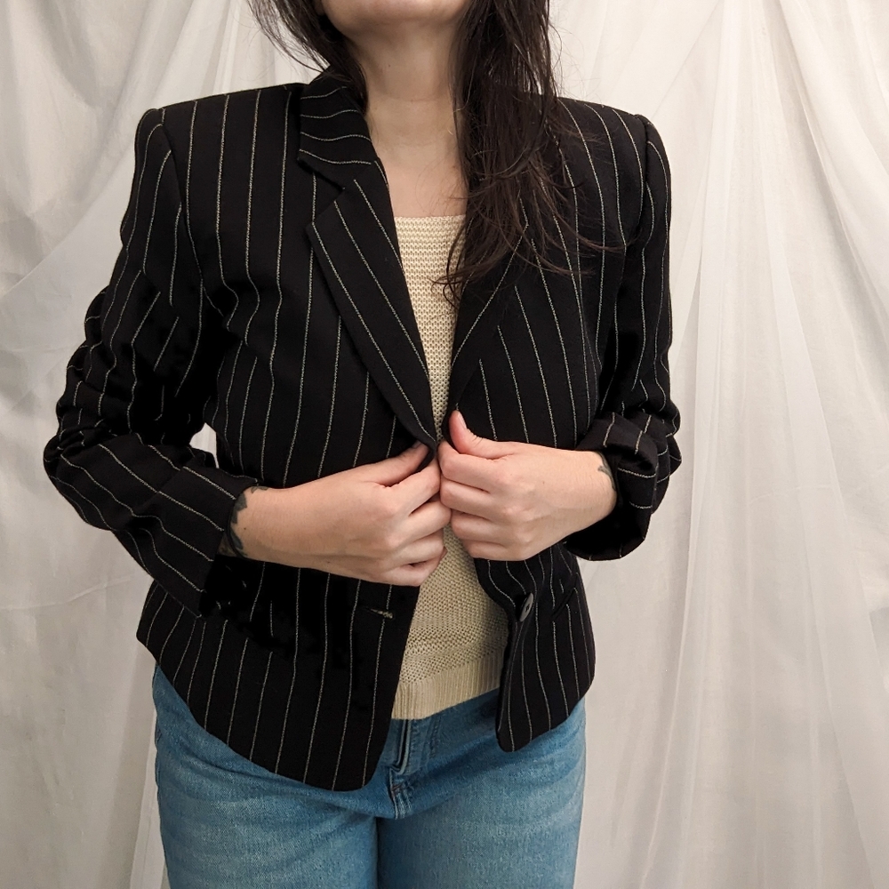 90's pinstripe blazer by Gianni